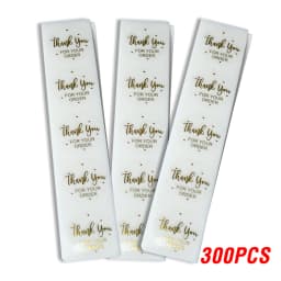 50-500pcs Labels 1inch Clear Gold Foil Thank You Stickers For Wedding Pretty Gift Cards Envelope Sealing Label Stickers