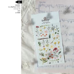 Korean Import Suatelier Flowers Letter Sticker Stickers Diary Sticker Scrapbook Decoration PVC Stationery Stickers School Gift