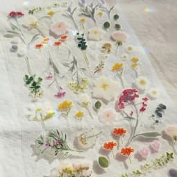 Korean Import Suatelier Flowers Letter Sticker Stickers Diary Sticker Scrapbook Decoration PVC Stationery Stickers School Gift