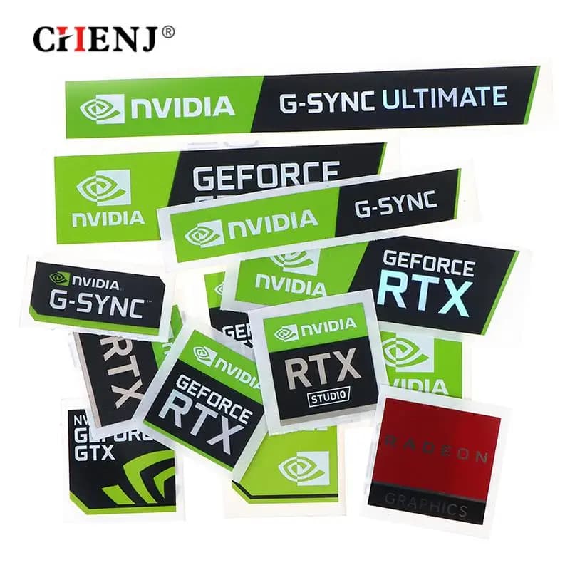 5pcs/lot NVIDIA GTX GEFORCE Sticker Label decal For LAPTOP Desktop computer