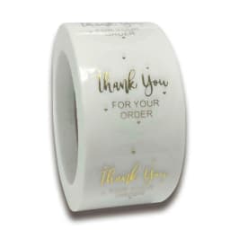 500pcs/roll Thank You for Your Order Stickers Foil Stamping Kids Stickers Bakery Shop Sealing Labels Business Thank You Stickers