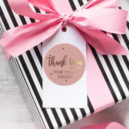 500pcs/roll Thank You for Your Order Stickers Foil Stamping Kids Stickers Bakery Shop Sealing Labels Business Thank You Stickers