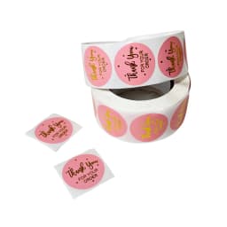 500pcs/roll Thank You for Your Order Stickers Foil Stamping Kids Stickers Bakery Shop Sealing Labels Business Thank You Stickers