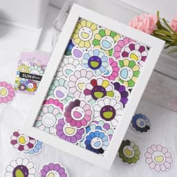 46Pcs Vintage Flower & Sun Aesthetic Stickers for DIY Scrapbooking Decals Stationery Vintage Theme Home & Garden
