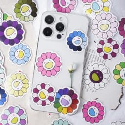 46Pcs Vintage Flower & Sun Aesthetic Stickers for DIY Scrapbooking Decals Stationery Vintage Theme Home & Garden