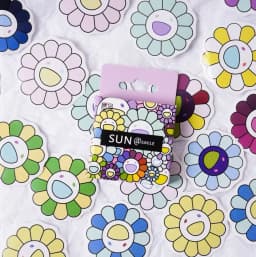 46Pcs Vintage Flower & Sun Aesthetic Stickers for DIY Scrapbooking Decals Stationery Vintage Theme Home & Garden