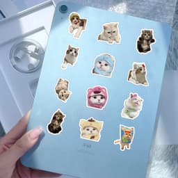 10/500/1000pcs Funny Cute Cat MEME Animals Stickers Kawaii Decals Scrapbooking Notebook Luggage Laptop Skateboard Sticker Toy