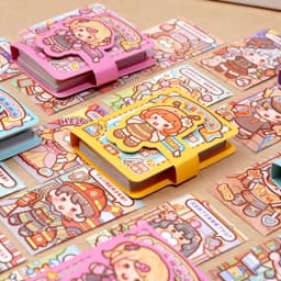 1 Mini Dress-Up Sticker Book Easy to Carry in Your Pocket Cute No-Cut Stickers for Journals Creative Scene Dress-Up Sticker Book
