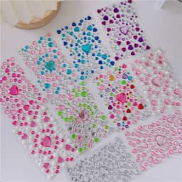 3D Gem Stickers Shiny Diamond Sticker Acrylic Crystal Sticker DIY Three-dimensional Decoration Rhinestone for Kids Girls