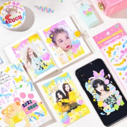 12PCS Korean Aesthetic Journal Stickers Pack Wholesale Kpop Toploader Decoration Scrapbooking Supply Cute Holographic Deco Seal