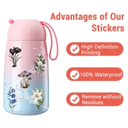 50PCS Retro Forest Mushroom Butterfly Graffiti Sticker Stationery Helmet Guitar Diary Water Bottle Transparent Waterproof Decals