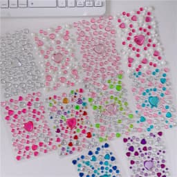1/10pcs Acrylic Diamond Heart Stickers for Phone DIY Decoration Cute Small Glitter Crafts Scrapbooking