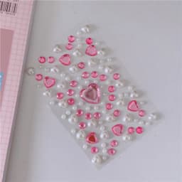 1/10pcs Acrylic Diamond Heart Stickers for Phone DIY Decoration Cute Small Glitter Crafts Scrapbooking