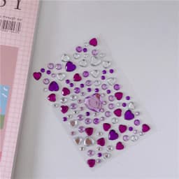 1/10pcs Acrylic Diamond Heart Stickers for Phone DIY Decoration Cute Small Glitter Crafts Scrapbooking