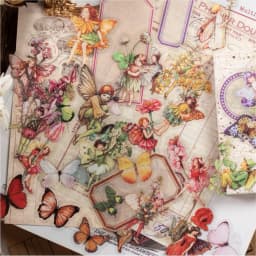 50pcs Fairy Tale Forest Series Retro Fairy Tale Handbook Decorative PET Stickers DIY Diary Scrapbook Aesthetic Stickers