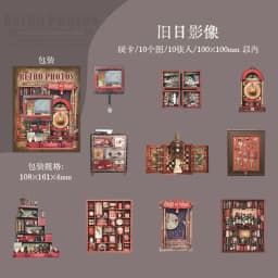10pcs/1lot Kawaii Scrapbook Sticker Vintage Old Shadow Scrapbooking Supplies Planner Decorative Stationery Sticker