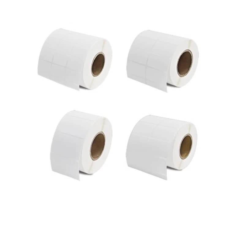 Waterproof White PP Vinyl 35 40 45mm Width Thermal Transfer Print Blank Barcode Labels Adhesive Label Sticker