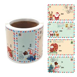 250 Pcs Christmas Tags Self Adhesive Gift Tags for Xmas Presents Christmas Name Labels Stickers for Wrapping Paper Birthday