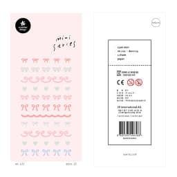 Korean Import Brand Suatelier Pink Silk Ribbon Bow Tie Mini Sticker Scrapbooking Diy Journaling Diary Stationery Sticker 121