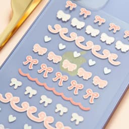 Korean Import Brand Suatelier Pink Silk Ribbon Bow Tie Mini Sticker Scrapbooking Diy Journaling Diary Stationery Sticker 121