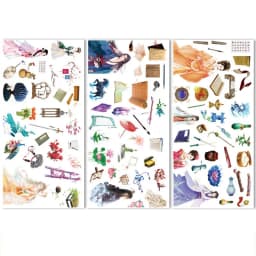3Sheets Travel Stationery Stickers Cute Decorative Stickers Set Scrapbooking Diary Planner DIY Notebook Phone