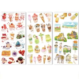 3Sheets Travel Stationery Stickers Cute Decorative Stickers Set Scrapbooking Diary Planner DIY Notebook Phone