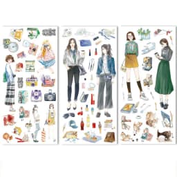 3Sheets Travel Stationery Stickers Cute Decorative Stickers Set Scrapbooking Diary Planner DIY Notebook Phone