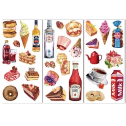 3Sheets Travel Stationery Stickers Cute Decorative Stickers Set Scrapbooking Diary Planner DIY Notebook Phone