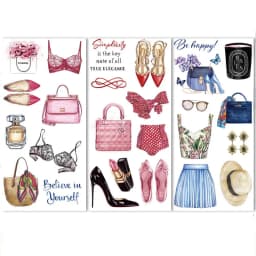 3Sheets Travel Stationery Stickers Cute Decorative Stickers Set Scrapbooking Diary Planner DIY Notebook Phone