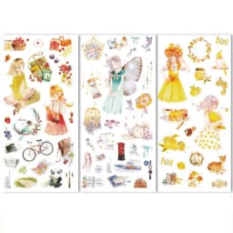 3Sheets Travel Stationery Stickers Cute Decorative Stickers Set Scrapbooking Diary Planner DIY Notebook Phone