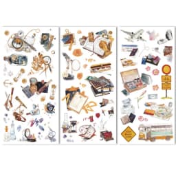 3Sheets Travel Stationery Stickers Cute Decorative Stickers Set Scrapbooking Diary Planner DIY Notebook Phone