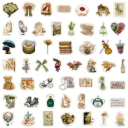 10/30/50/100PCS Art Life Cartoon Sticker Aesthetic PVC Decoration Stationery Scrapbooking School Supplies