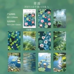 Journal GO 10pcs Summer Vibe Stickers for Photo Frame Scrapbook Decoration Summer Water Collage Junk Journal Card Craft Material