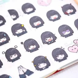 40 Pcs Girl Avatar Hand-painted Student Sister Papers Toys Stickers Flakes Diary Car Decoration Diy Scrapbooking Children
