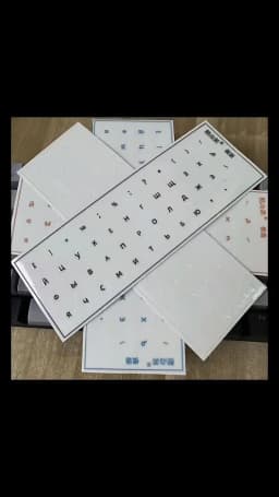 [Russian Language] Tear-Off Film Keyboard Sticker Desktop Laptop Key Sticker Single Film Universal Side Engraving Sticker