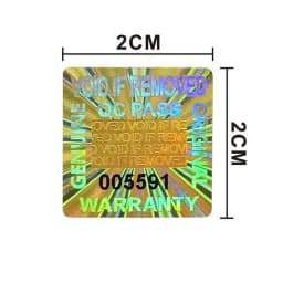 1000pcs 20mmx20mm, Hologram Genuine QC PASS Stickers， Warranty Sealing Tamper Proof  ，Laser Security Original Void Label