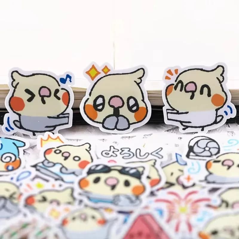 Stickers 40pcs Parrot Pack Sticker Hand Account Waterproof Net Red Cute Reward Children Small Decoration Painting Set