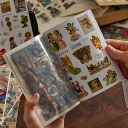 20 Sheets Large size Euramerican Style Sticker Book Washi Paper Journal DIY Material Decoration Memo Pad Scrapbook Stationery