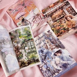 20 Sheets/book Europe and the United States girl characters theme sticker book DIY handbook scrapbook photo frame diary stickers