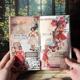 50pcs Vintage Beauty Series Retro Character Stickers Handbook Collage DIY Scrapbooking Envelopes Postcards Photo Frames Planner