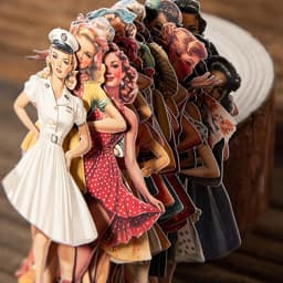 50pcs Vintage Beauty Series Retro Character Stickers Handbook Collage DIY Scrapbooking Envelopes Postcards Photo Frames Planner