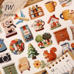 JIANWU Warm Things Small Collection Series Vintage Life Flower Landscape Material Collage Sticker Creative  Journal Stationery
