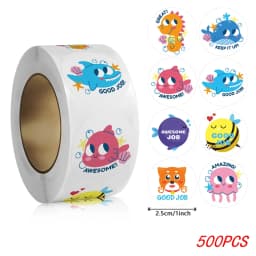 100-500pcs Teacher Reward Sticker Motivational Phrases Stickers for School Student Classic Cute Stationery Stickers