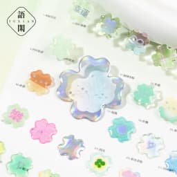 1pcs/1lot Kawaii Scrapbook Stickers Ningguang's Collected Fragments Junk Journal Gold Planner Stationery Decorative