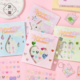 1pcs/1lot Kawaii Scrapbook Stickers Ningguang's Collected Fragments Junk Journal Gold Planner Stationery Decorative