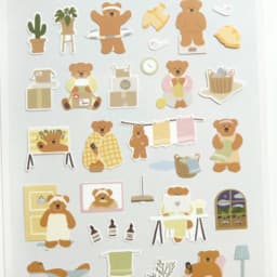 Korean Import Brand Suatelier Kawaii Bear Daily Life Paper Stickers Scrapbooking Diy Journal Stationery Sticker Deco Aesthetic