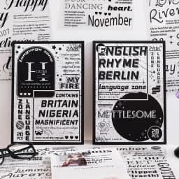 Korea INS English Alphabet Large size sticker book,DIY Scrapbook supplies Collage,Diary Stickers,School Stationery Decoration