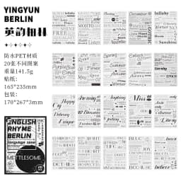 Korea INS English Alphabet Large size sticker book,DIY Scrapbook supplies Collage,Diary Stickers,School Stationery Decoration