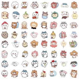 60pcs Cartoon Chiikawa Stickers Laptop Phone Case Luggage Notebook Guitar DIY Graffiti Cute Jiikawa Decal Sticker Kids Toy