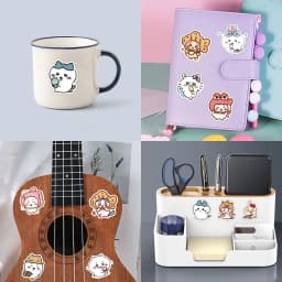 60pcs Cartoon Chiikawa Stickers Laptop Phone Case Luggage Notebook Guitar DIY Graffiti Cute Jiikawa Decal Sticker Kids Toy